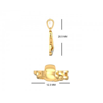 Urith Heart Pendant in Gold with diamonds